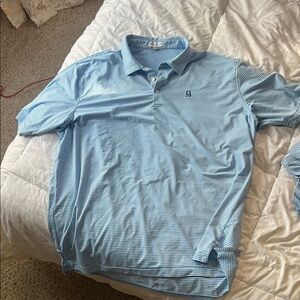 Peter Millar - The Breakers Insignia - Palm Beach Light Blue Striped Polo